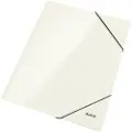 Leitz Elastikmappe A4 Leitz WOW - 3-folds mappe - blank perle hvid (stk.)