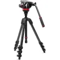 Manfrotto 502 Fluid Video Head Flat Base & 055 Video Carbon Fibre Tripod