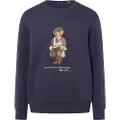 Ralph Lauren for man. 710980305001 Fleece sweatshirt with navy Bear Polo (M), Casual, Cotton