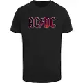 Mc Clothes Acdc Distressed Logo Kortarmet T-skjorte