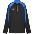 Puma IndividualBLAZE 1/4 Zip Football Top Women, Clothing, Black/White/Racing Blue, M