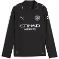 Puma Manchester City 25/26 Long Sleeve Away Jersey Youth, Clothing, Black, 7-8Y