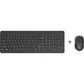 HP 330 - Tastatur- og mussett - trådløs - 2.4 GHz - Pan Nordic - svart