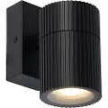QAZQA Industriell utendørs vegglampe svart IP44 - Vigo