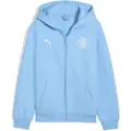 Puma Manchester City FtblEssentials Hooded Jacket Youth, Clothing, Light Blue/White, 5-6Y
