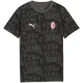 Puma AC Milan FtblCulture All-Over Print Tee Youth, Clothing, Black/Red, 7-8Y