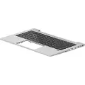 HP - Erstatningstastatur for bærbar PC - bakbelysning - QWERTY - Internasjonal engelsk / kanadisk fransk - med toppdeksel