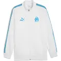 Puma Olympique de Marseille KING Anthem Jacket Men, Clothing, White/Azure, M