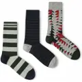 Pepe Jeans for man. PMU30071 Pack 3 Pair of Geo Tree Socks grey, green (S-M), Casual, Cotton