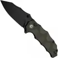 CIVIVI Natterjack foldekniv, Milled OD Green G10, Black Stonewash