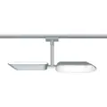 Paulmann 954.69, Spotlight på skinne, 2 ampuller, LED, 2700 K, 652 lm, Kromfarget, Hvit