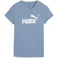 Puma ESS METALLIC No. 1 Logo Tee Women, Clothing, Cool Blue/Metallic Silver, L