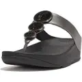 FitFlop for woman. HJ1-B06 Halo Bead-Circle Silver Sandals (40), Black, 3 to 5 cm, None, Casual