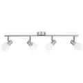 Signify Essentials Burlap-spotlys til tak/vegg, 4 stk., Spotlight på skinne, E14, 4 ampuller, LED, 220-240 V, Kromfarget