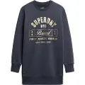Superdry Luxe Metallic Logo Langarmet Kort Kjole