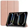 24hShop Kunstlærveske med stativ for iPad 13 (2024) - RoseGold
