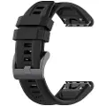 24hShop Reim i silikon til Garmin Fenix ​​​​7 22mm - Sort