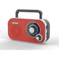 Camry Bærbar Radio / Batteridrevet fm-radio- rød