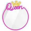 24hShop LED-speilbelysning i neon med dimmer - Queen