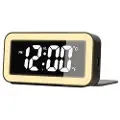 24.Se Digital vekkerklokke med LED-humørbelysning og trådløs lading