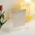 24hShop Frittstående pleksiglassramme i gjennomsiktig akryl for små bilder - 15x19 cm