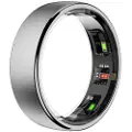 24hShop Smartring str 11 med søvn- og pulsmåling – Sølv