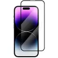 24hShop Herdet skjermbeskytter med svart ramme for iPhone 14 Pro Max