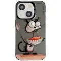 24hShop IPhone 15 Plus bakdeksel - Oljemaleri som spiser rotte