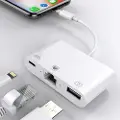 24hShop iPhone/iPad hub fra lightning til Ethernet + USB + Lightning