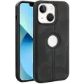 24hShop Kunstlærskall for iPhone 13 - Svart