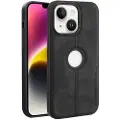 24hShop Kunstlærskall for iPhone 14 Plus - Svart