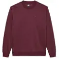 Tommy Hilfiger for man. DM0DM20741 Maroon brushed fleece sweatshirt (XXL), Casual, Cotton