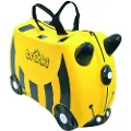 Trunki Bernard Bee, Tralle, Hard overflate, Gult, Plast, 4 hjul, Glidelås