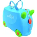 Trunki Terrance, Tralle, Hard overflate, Blå, Plast, 4 hjul, Glidelås