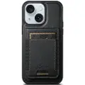 24hShop Kunstlærskall med MagSafe-kortholder for iPhone 15 - Svart