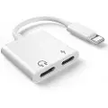 24hShop Hodetelefon og ladeadapter Lightning x2 til Lightning