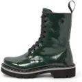 Art for woman. 1116711WS003_0G3 Leather ankle boots 1167 green (40), Flat, Laces, Zip, Casual