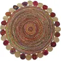 Home Decor Bomulls-juteteppe 160x160x1 Cm