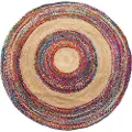 Home Decor Polyester Teppe I Bomull Og Jute 200x200x0.7 Cm