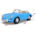 Bburago Porsche 356b Cabriolet 1961 1:18 Bil