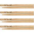 Los Cabos 5A Red Hickory Nylon Tip Drumsticks 2 Pair Pack