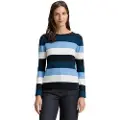 Tom Tailor Knit Structured Striped Genser