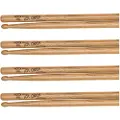 Los Cabos Rock Red Hickory Wood Tip Drumsticks 2 Pair Pack