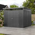 PRIMEYARD 240x240 cm redskapsbod, umbragrå metallic