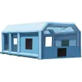 Vevor oppblåsbar lakkboks, 26,2 x 14,8 x 9,8 fot oppblåsbar sprøyteboks, med 950W+750W kraftige blåsere og luftfiltersystem, bærbar billakkboks for liten lastebil, stor motorsykkel, mellomstor SU