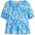 Sundek Fleur De Joie Print Kort Ermet Kort Kjole