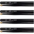 Los Cabos DISC Los Cabos 5A Black Widow Red Hickory Wood Tip Drumsticks 4 Pair Pack