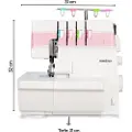 Medion MD 19169, Hvit, Overlock-basert symaskin, Overlock / Overkast, Sying, 4 Steg, 4 mm, Knapper, Rotasjon