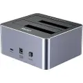 UNITEK dokkingstasjon Unitek Disk kloningsstasjon 2 x SATA 2,5/3,5 USB-C 10Gbps