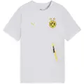 Puma Borussia Dortmund PUMATECH Pocket Tee Youth, Clothing, Silver Mist/Faster Yellow, 7-8Y
